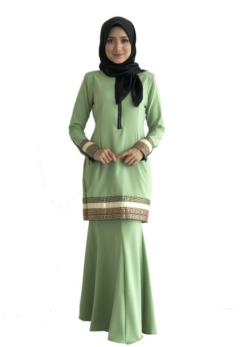 Farosa Kurung Alesha Olive Green from Farosa in Green