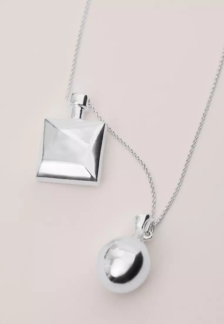 Collar Necklace with Combined Geometric Adornments