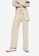 Mango beige Flared Knitted Trousers D392CAA289C447GS_1