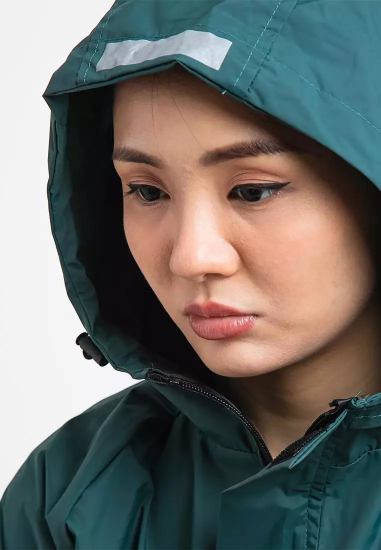 Forest Ladies Premium Windbreaker Women Trekking Biker Placket Jacket Jogging Running Hoodie Waterproof Jacket - 830119-40DkGreen