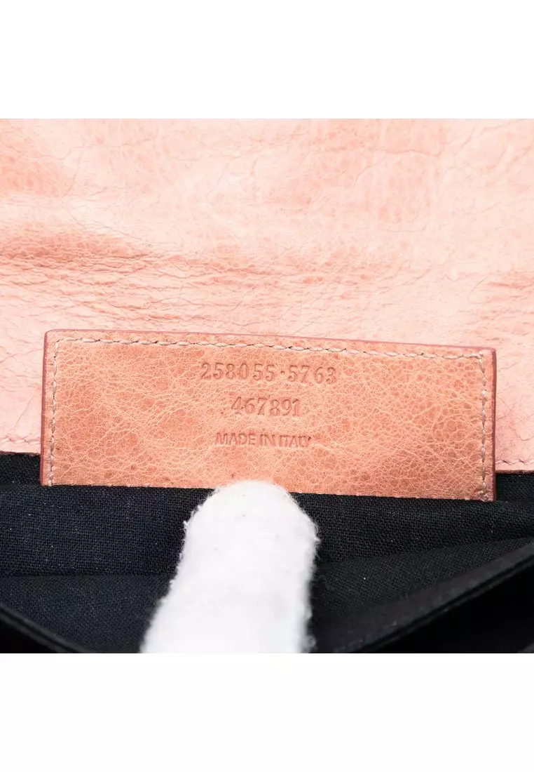 Pre-Loved Balenciaga Lambskin Motocross Giant 21 Brogues Envelope Clutch
