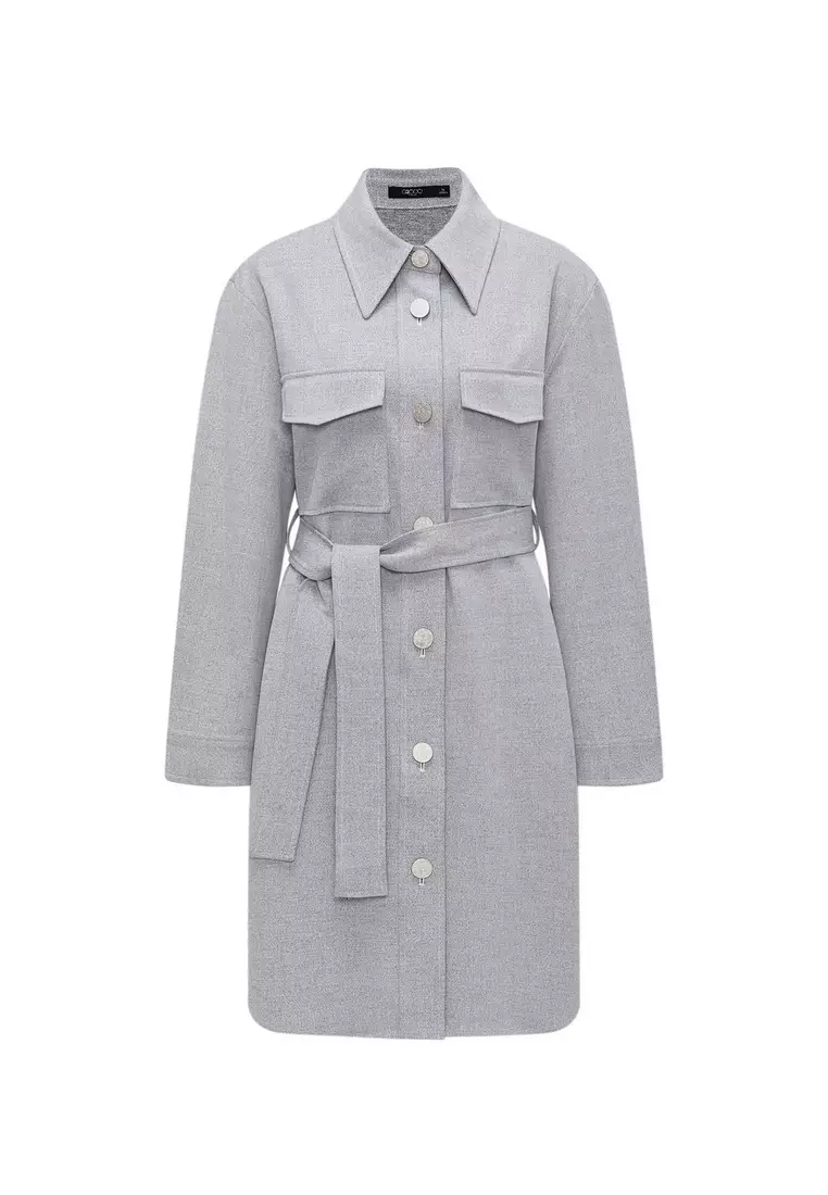 長袖襯衫式大衣