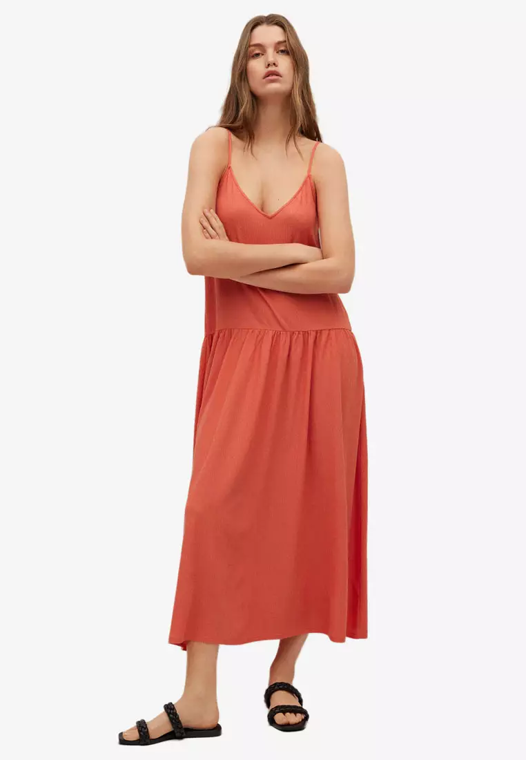 Buy Mango Textured Midi Dress 2025 Online ZALORA Philippines
