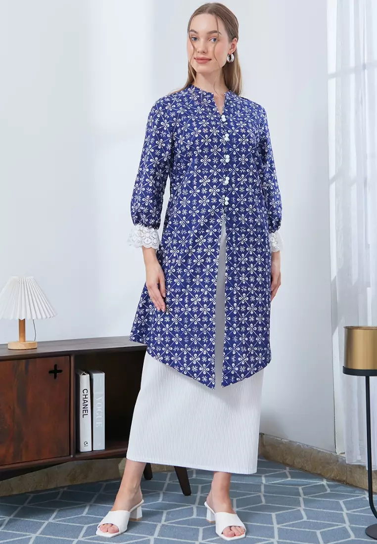 Nayara Atasan Kebaya Modern Prissa Biru
