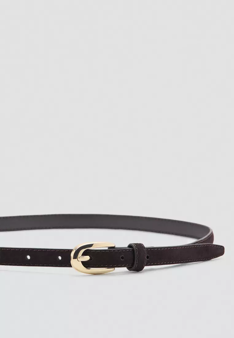 Thin Suede Leather Belt
