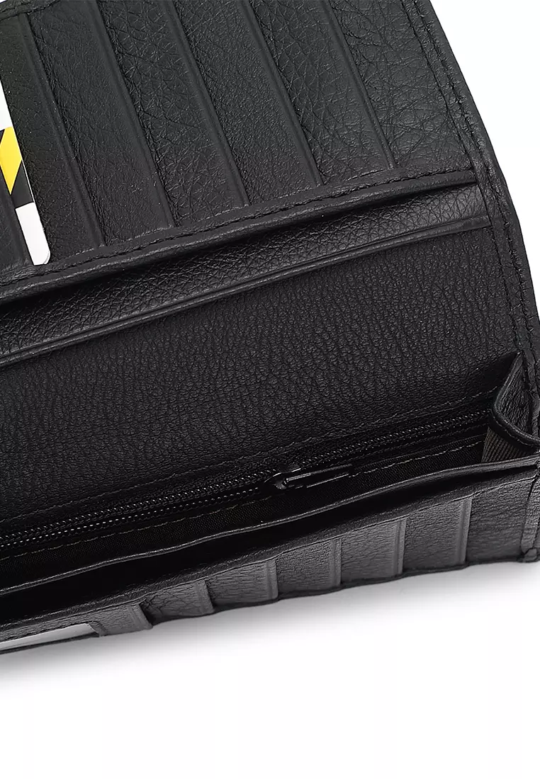 Genuine Leather RFID Long Wallet (Dompet Panjang Kulit Asli RFID Pria) - Hitam