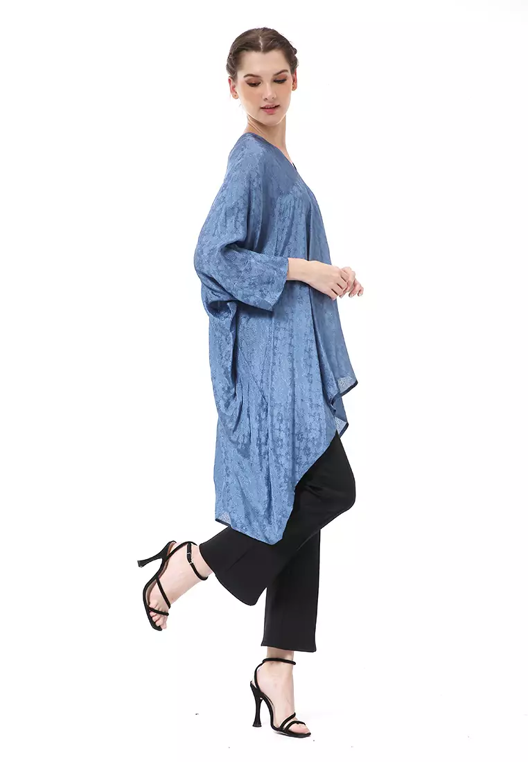 Olaf Atasan Wanita Tunik Kebaya Batik Simple Material Viscose ORIGINAL - Turquise