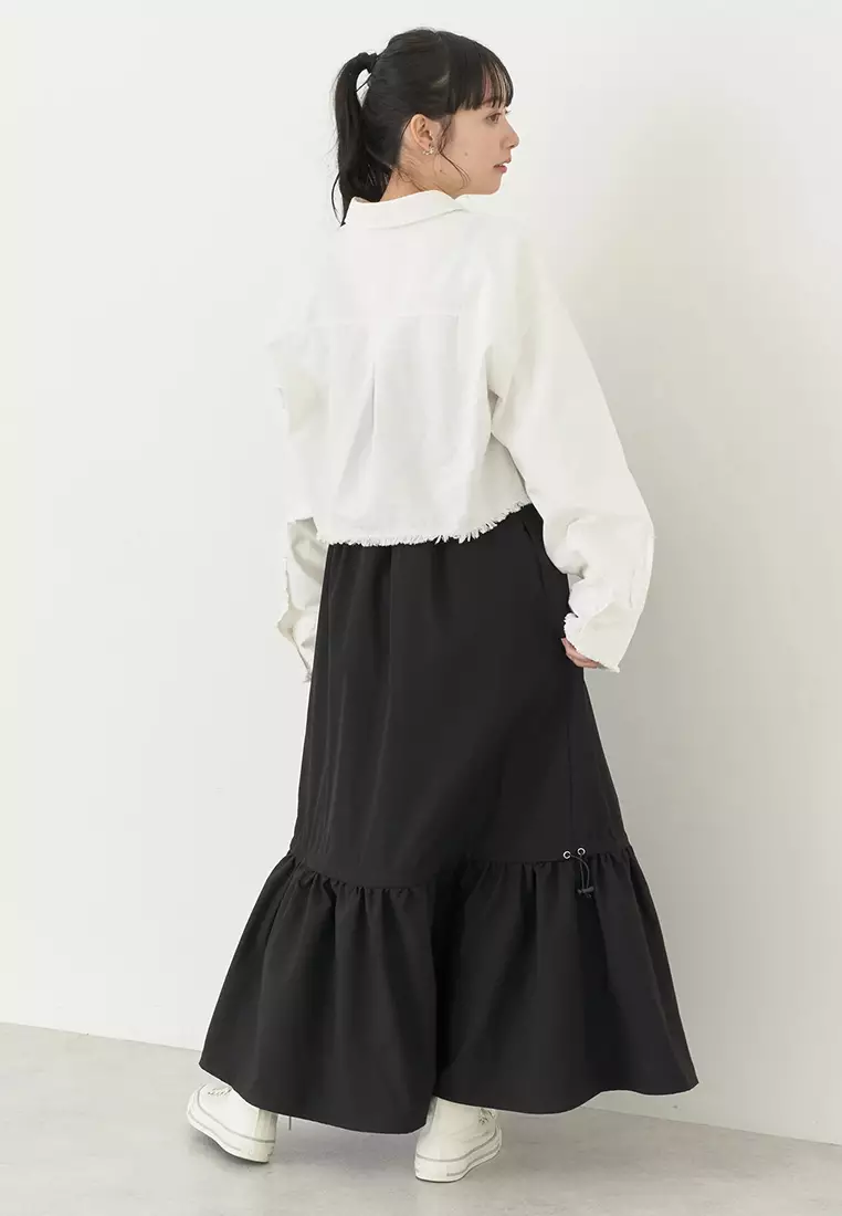 Earth, Music & Ecology - Reiji Cropped Pocket Shirt Off White