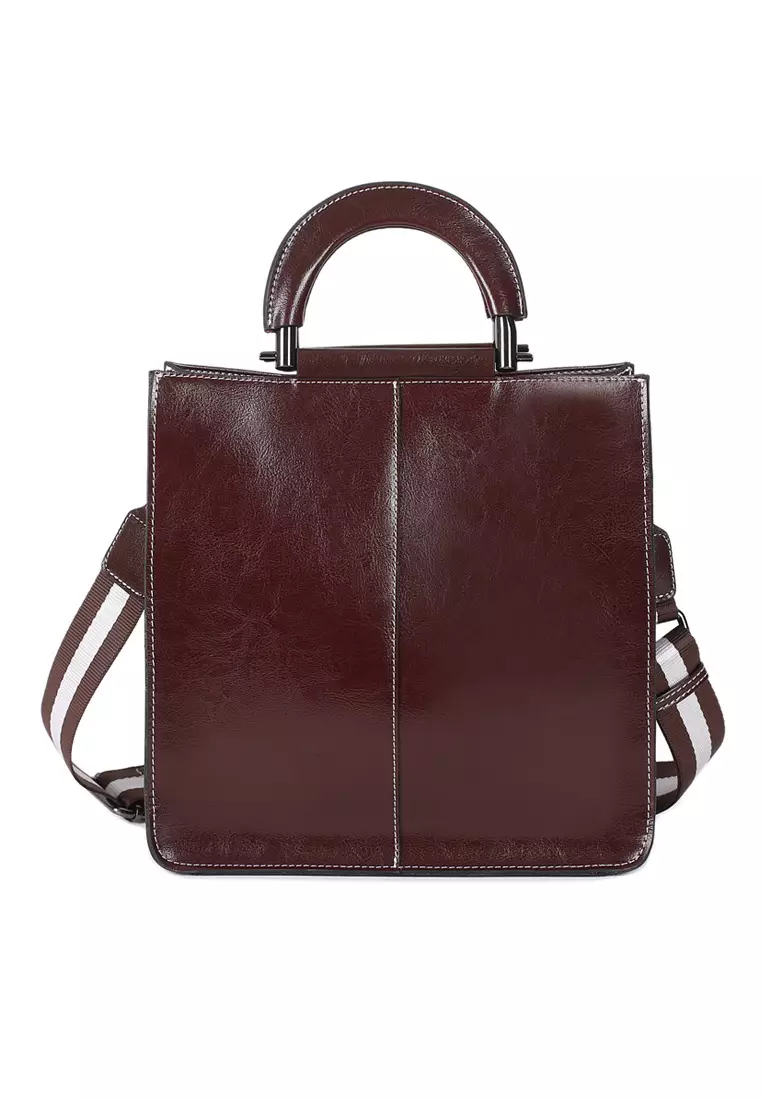 Women's Retro Cowhide Leather Shoulder Bags Tote Bags