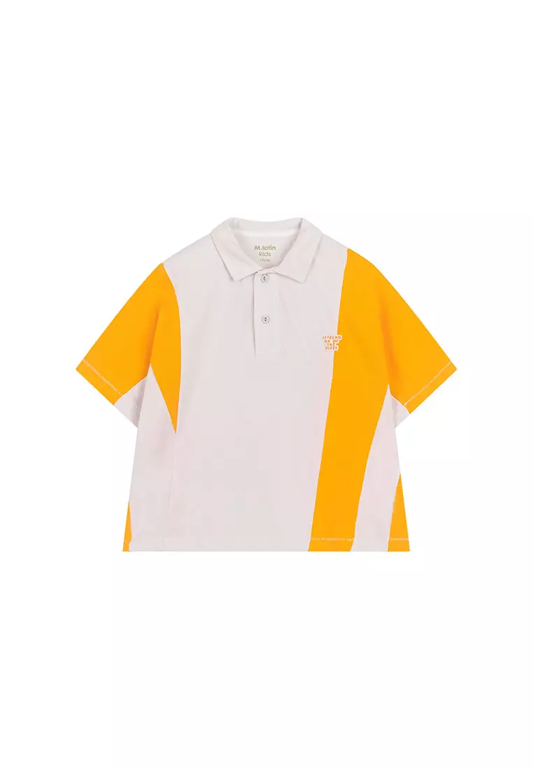 Polo T-Shirt With Stripes And Letter Design