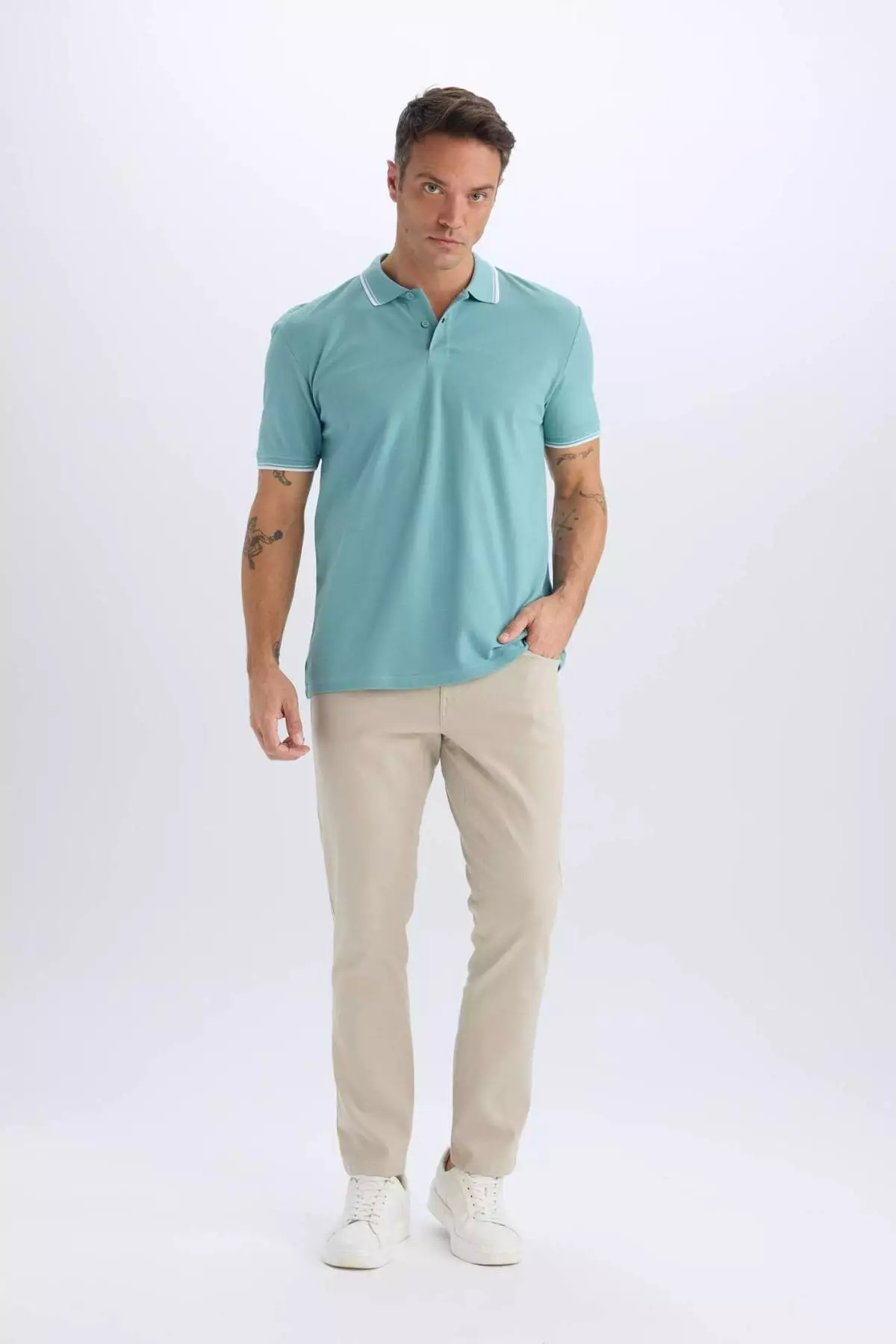 Slim Fit Slim Fit Skinny Leg Chino Canvas Trousers C2401Ax25Sp