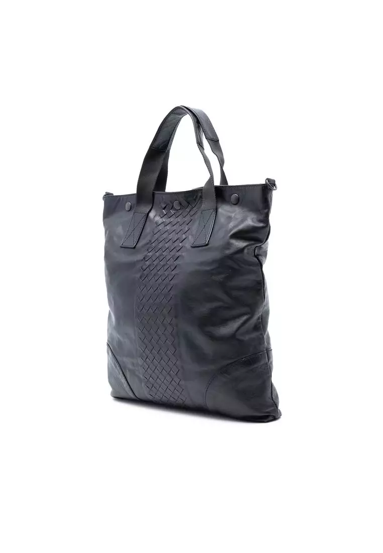 Pre-Loved Bottega Veneta Intrecciato Trimmed Nappa Convertible Tote