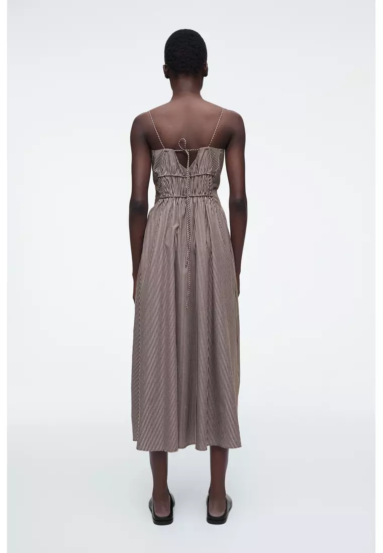 cos brown striped dress Buy GATHERED-WAIST MIDI 2026 Online Devil in a Blue Light Blue dress shoes Color:Green as Pics This modern dress is