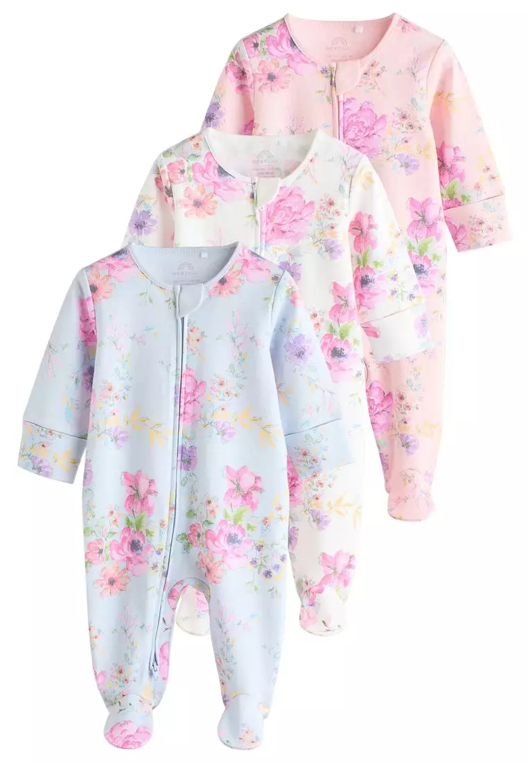 Buy NEXT Floral Baby Sleepsuits Pack 2025 Online ZALORA