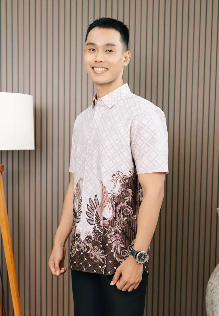 My Aksa Batik Pria Kemeja Pendek Fiore Flavia