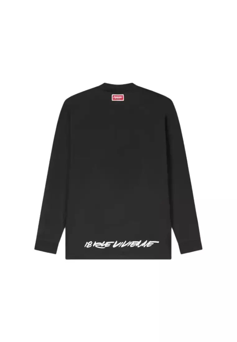Men's Long Sleeved T-shirt in Black FF65TL3514SG