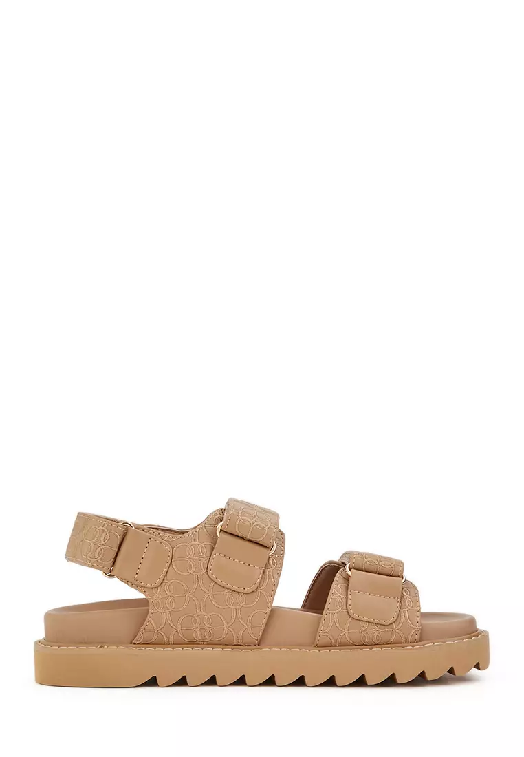Discount on BONIA  shoes - SKU: Medium Brown Phoebe Flat Sandals