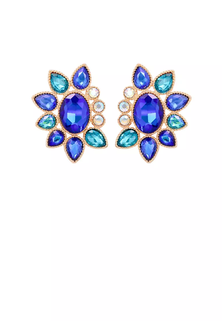 Gold stone hotsell earrings model