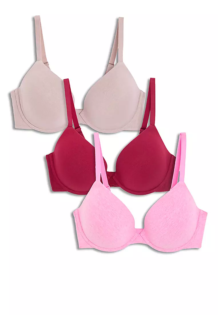 3Pk Wired Plunge T-Shirt Bras