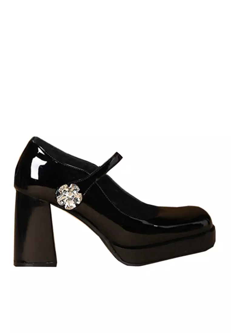 Discount on Twenty Eight Shoes  shoes - SKU: VANSA Fashionable Rhinestone Buckle Platform High Heels  VSW-H3359-15