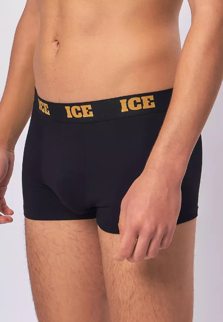 Buy Hanford Ice Viscose w/ Spandex Men's Boxer Briefs Leon - Black ...
