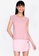 ZALORA BASICS pink Rib V Neck Shoulder Pad T-shirt 303C3AA190A162GS_1