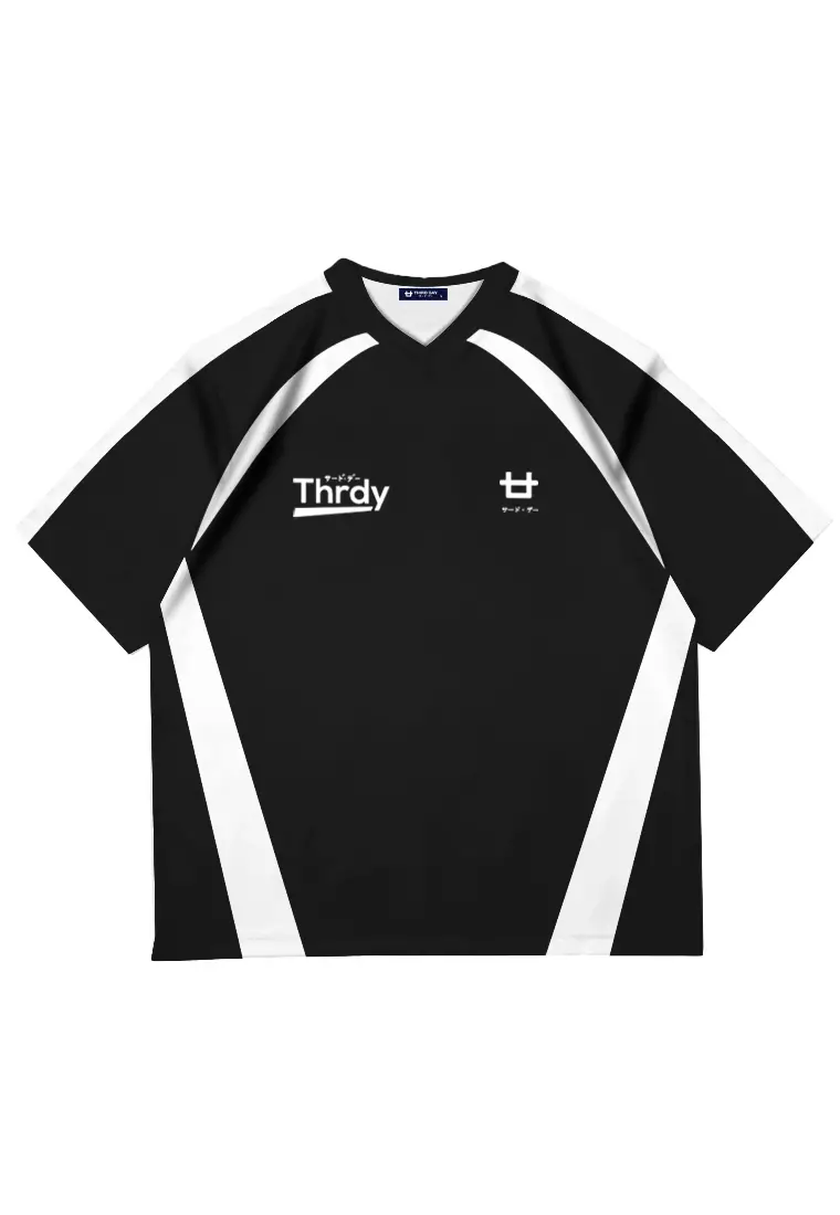 MTU33 Jersey Premium Oversize 260gsm Thirdday Vintage Streetwear bahan Heavy Jersey  "dakika logoicon fangs hitam"