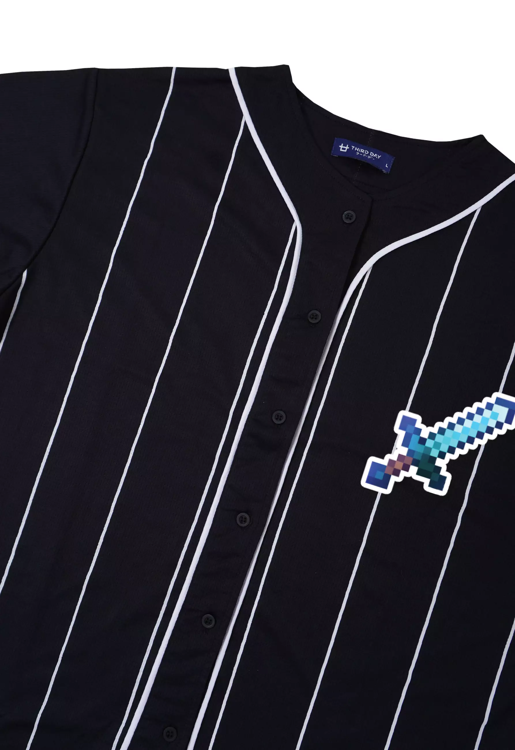 KU156 Kaos Baseball Anak "mc sword" hitam