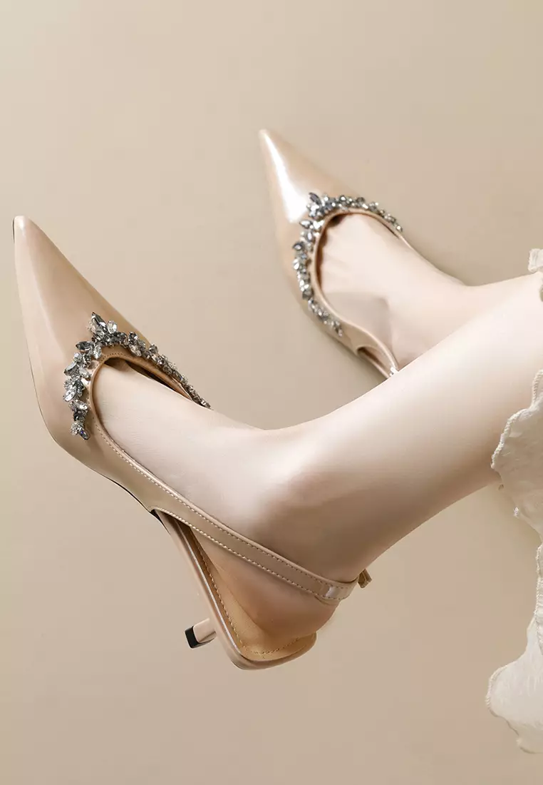 Buy Twenty Eight Shoes 5CM Rhinestone Slingback Mid Heel Shoes
