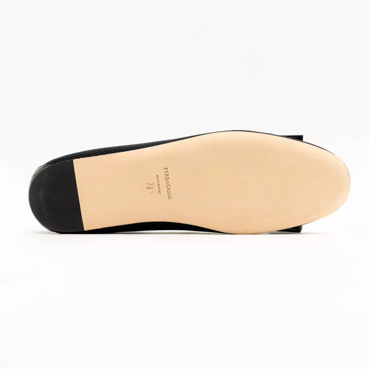 Vara Bow Ballet Flat Mesh and Patent Leather Black