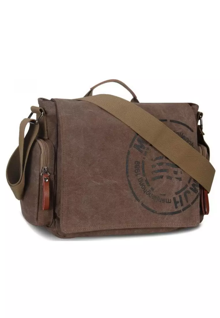 Tas Selempang Fashion Pria Messenger Printing Material Canvas ORIGINAL