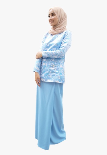 Kurung Kedah Brocade from Zoe Arissa in Blue