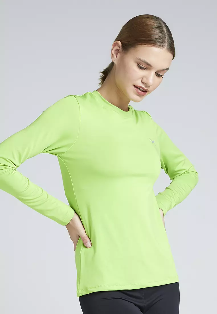 Flexzone Long Sleeves Sport Shirt Women Essential Green