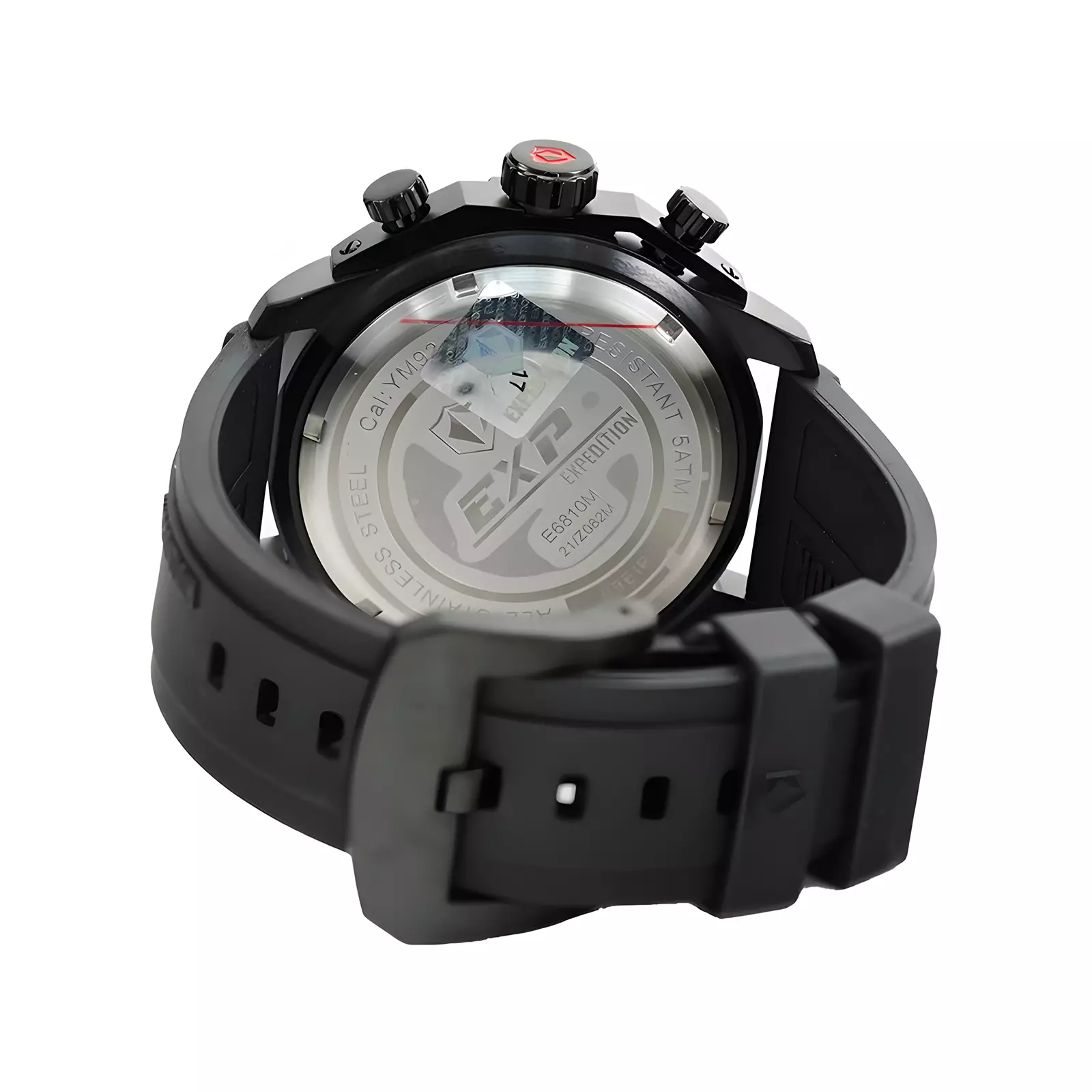Expedition EXP - Jam Tangan Chronograph Pria - Black - Rubber Strap - 6810 MCRIPBAGR