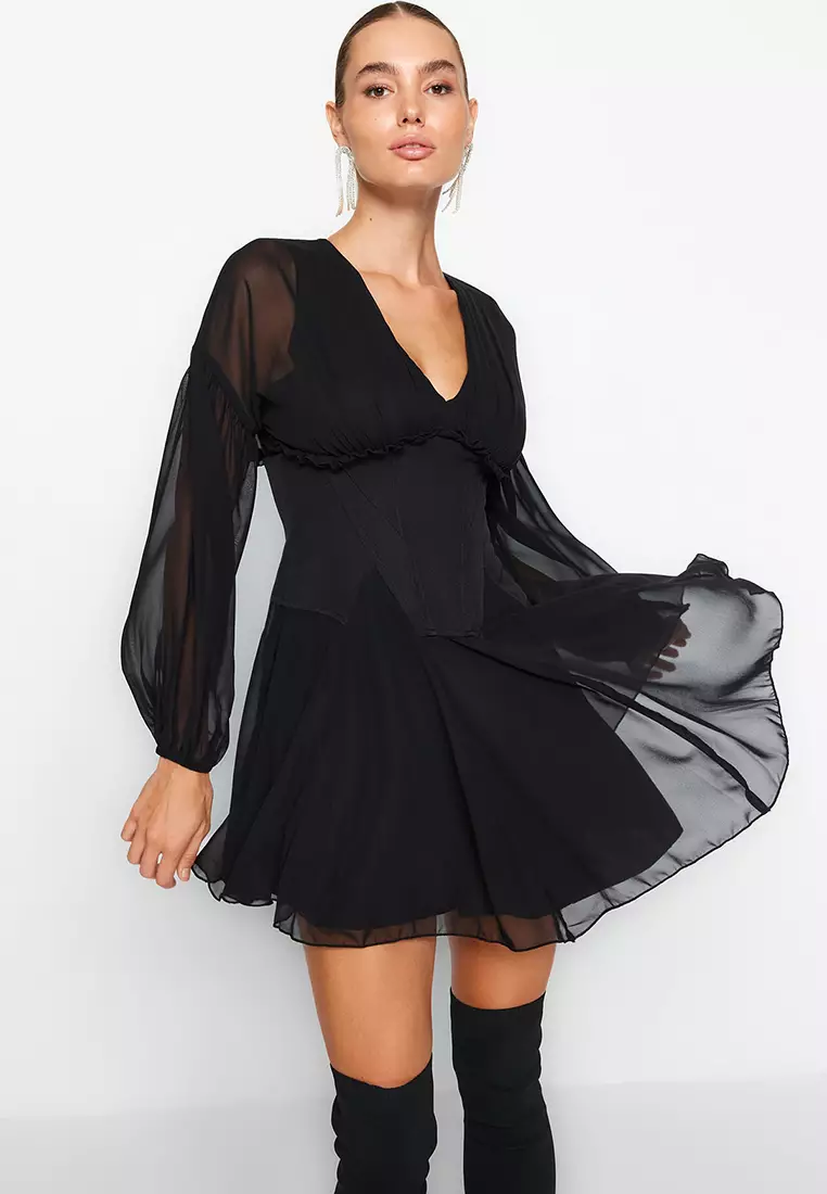 Crepe Skater Dress