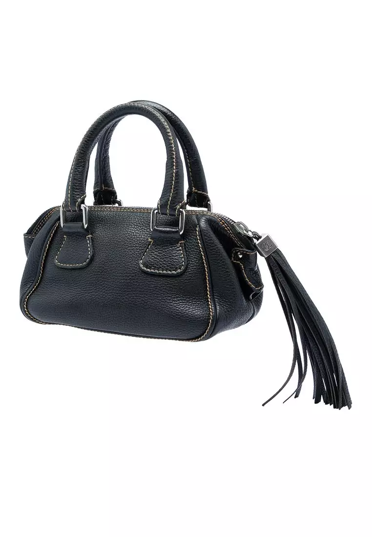 Pre-Loved Chanel Grained Calfskin Tassel Lax Bowler Bag