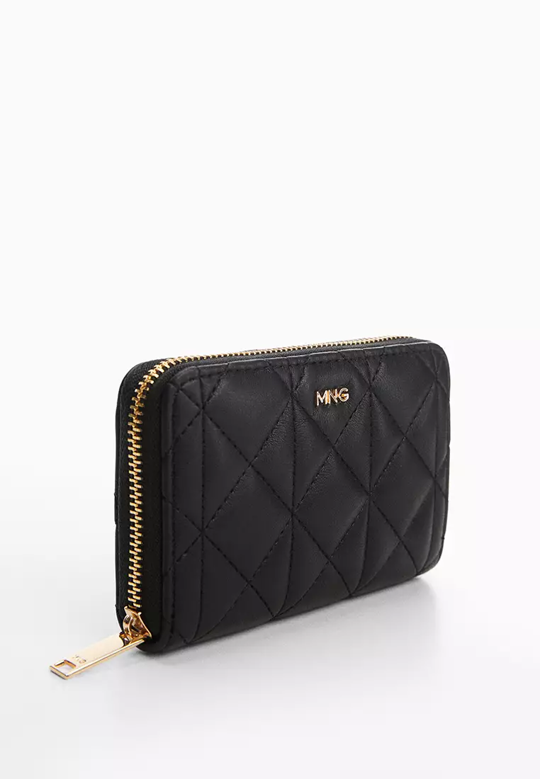 Mango quilted coin online purse