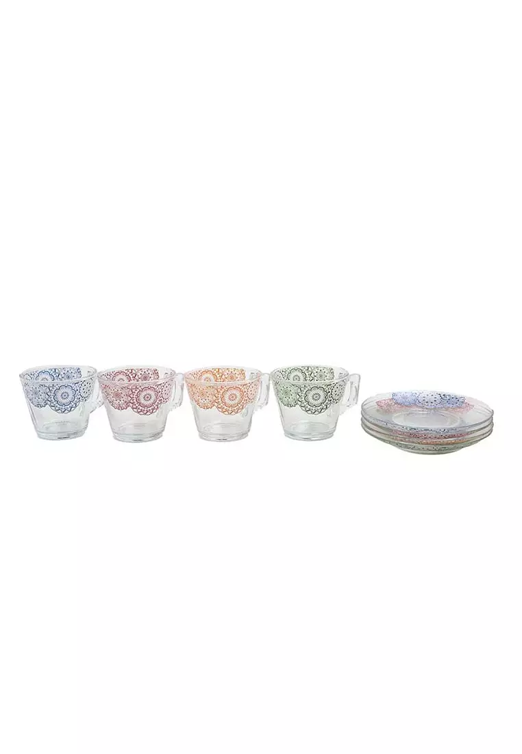 Brighton Cup And Saucer Set Lace 8Pcs