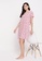 Clovia pink Clovia Monster Emoji Print Short Nightdress in Soft Pink - 100% Cotton F7B5DAA1834612GS_2