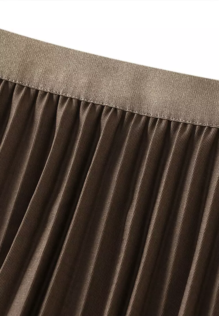 Simple High Waist Pleated Skirt AF0211