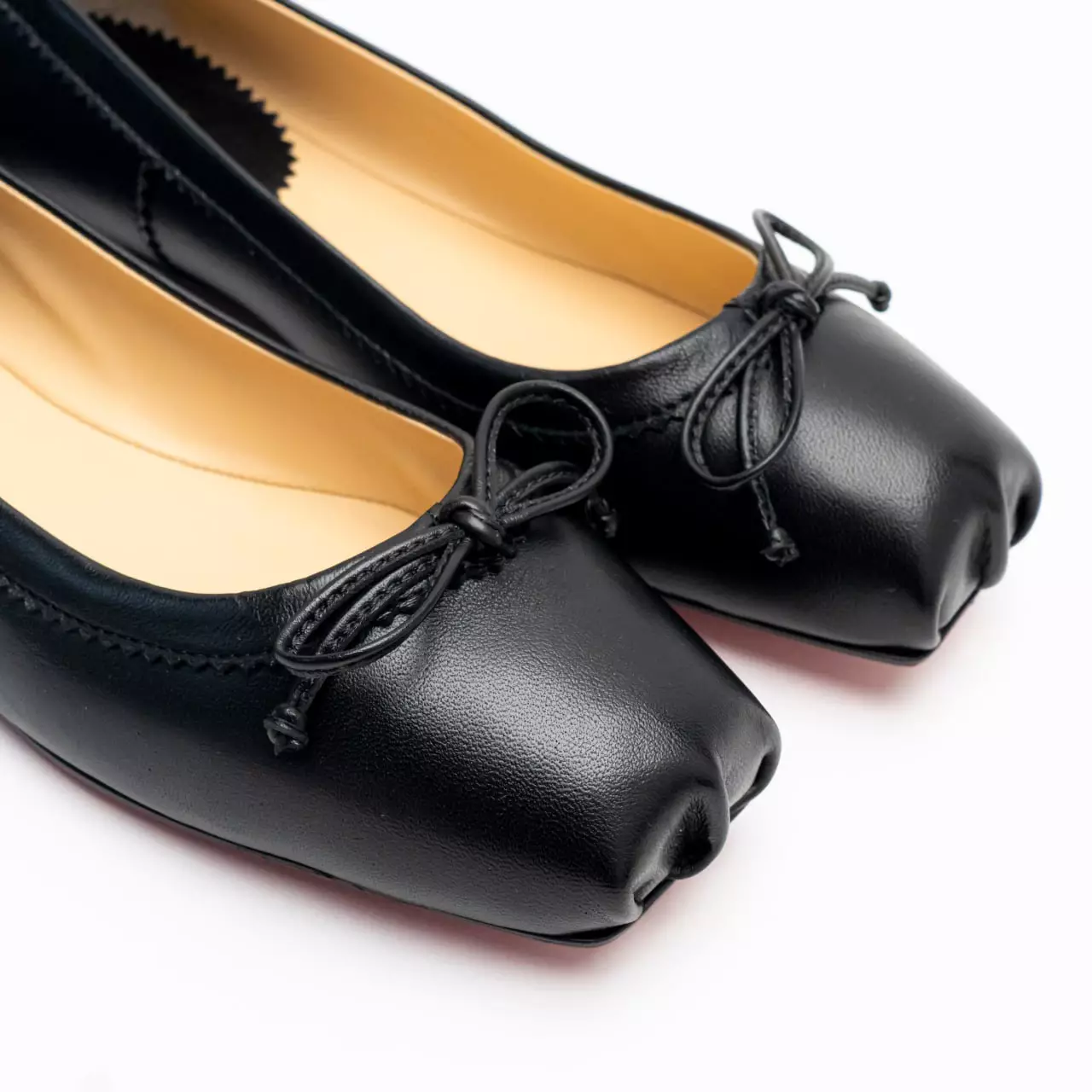 Mamadrague Nappa Leather Ballerina Flats Black