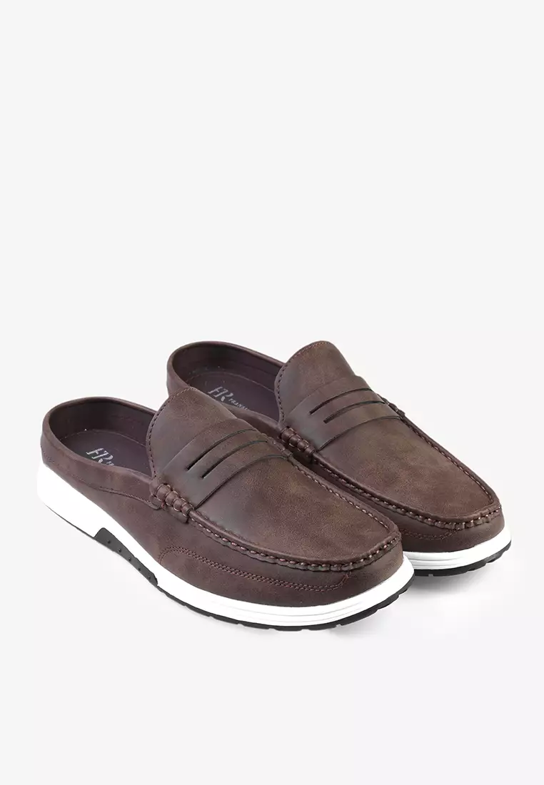 Sepatu Bustong Mules Pria Anti Slip M.Onyx 02 Brown