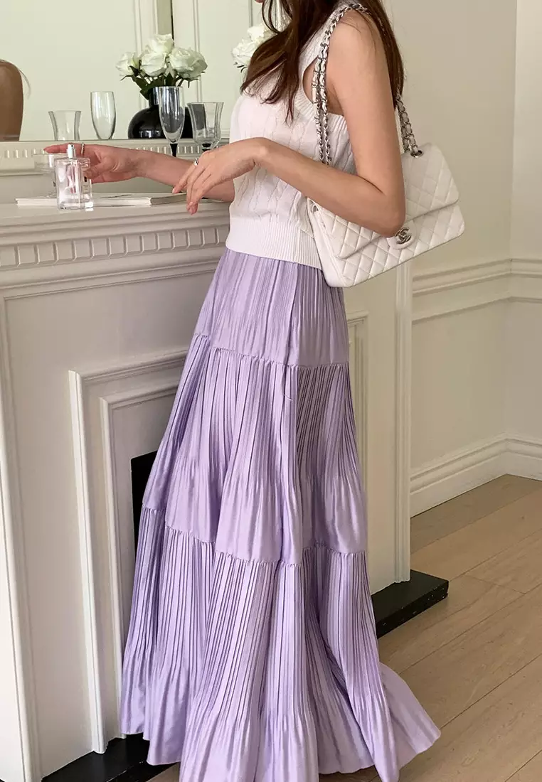 Elegant pleated skirt K061809-PU