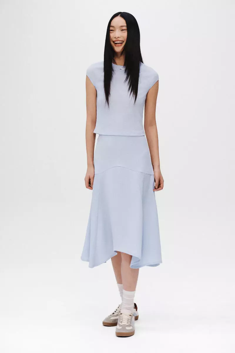 Textured jersey top