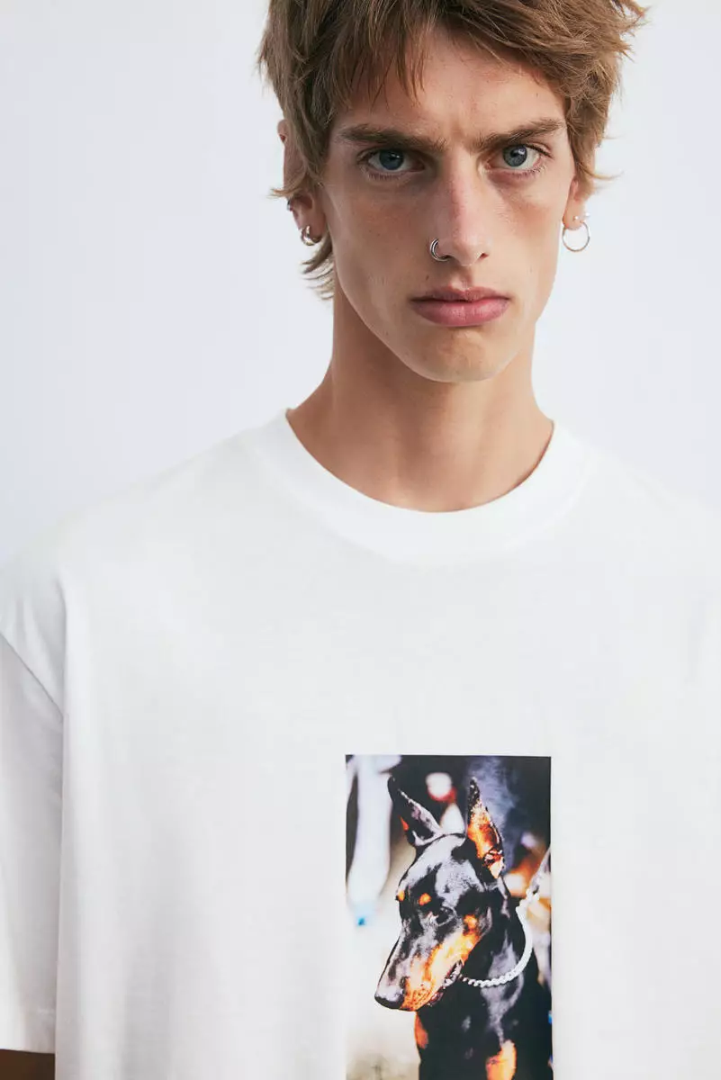 Buy H&M Loose Fit Printed T-shirt 2025 Online | ZALORA