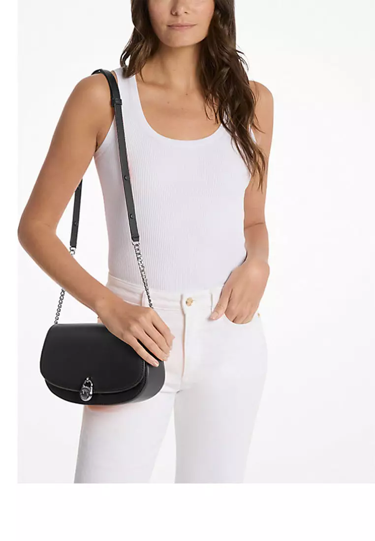 Mila Medium Leather Messenger Bag