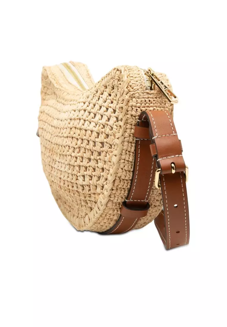 Pre-Loved Louis Vuitton Raffia By The Pool Croissant Mm