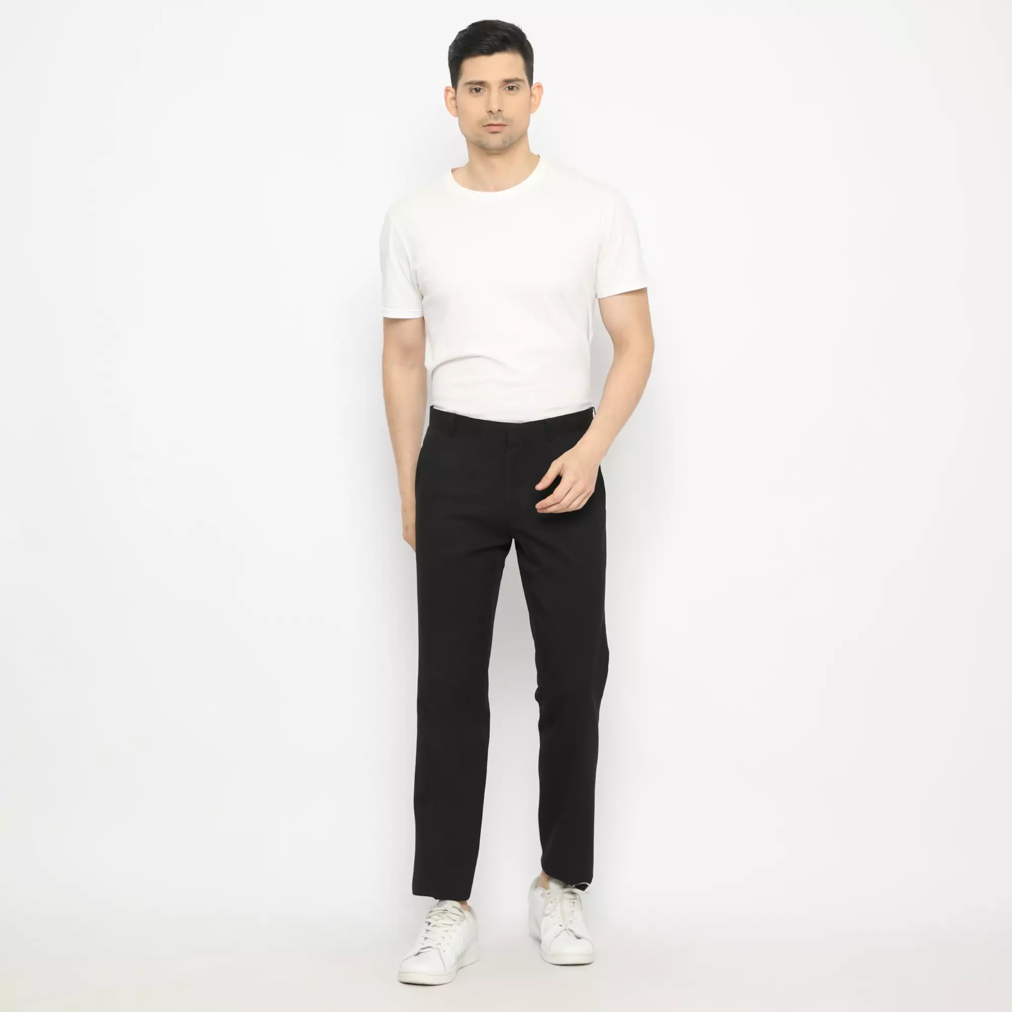 Platini Celana Kantor Formal Pria Panjang Hitam Slim Fit  88010