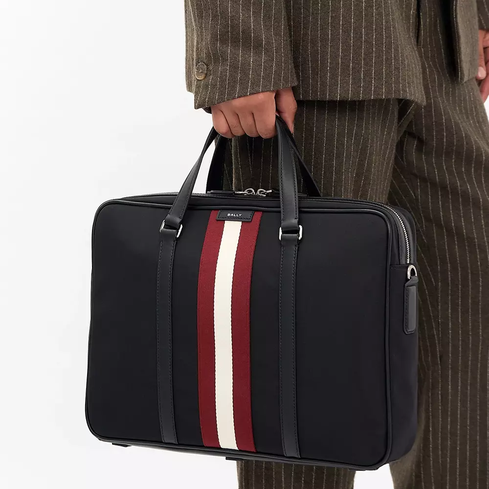 Code Nylon Briefcases Black Red