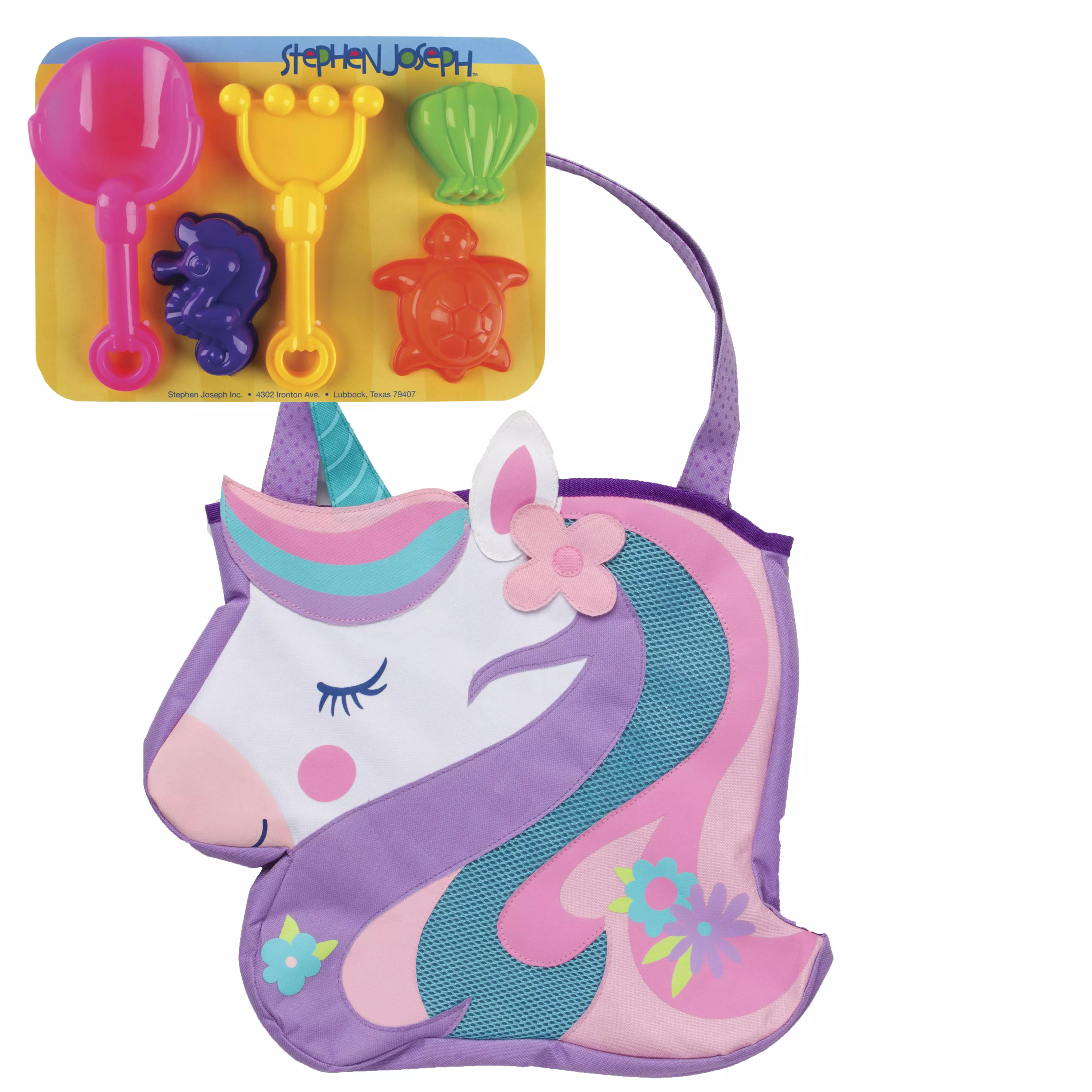 Beach Tote With Sand Toys Unicorn